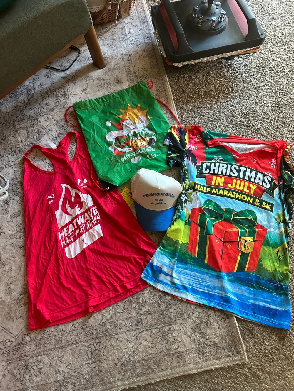 Half Marathon and Running Race Bundle Shirts Tank Hat Drawstring Bag